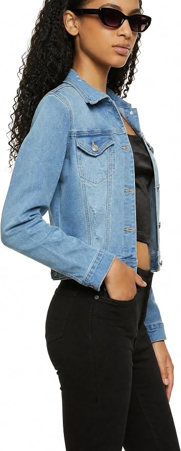 Light Blue Cute Jackets for Women 70