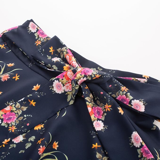 Multi Flowers Navy Blue