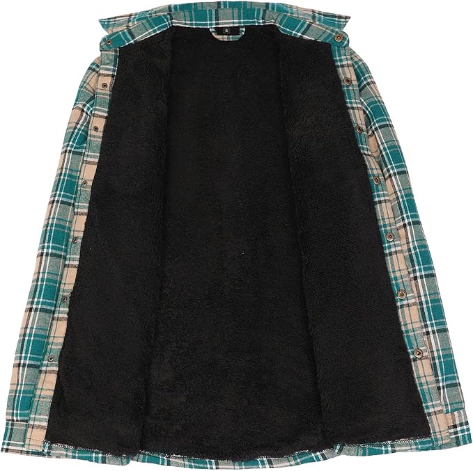 Sherpa Lined Khaki Turquoise