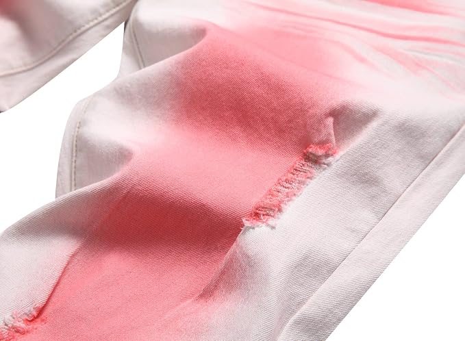 White Red Printed - Stretch