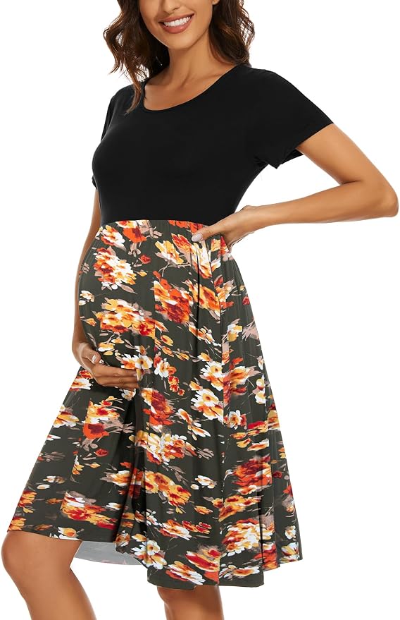 Black-floral Orange