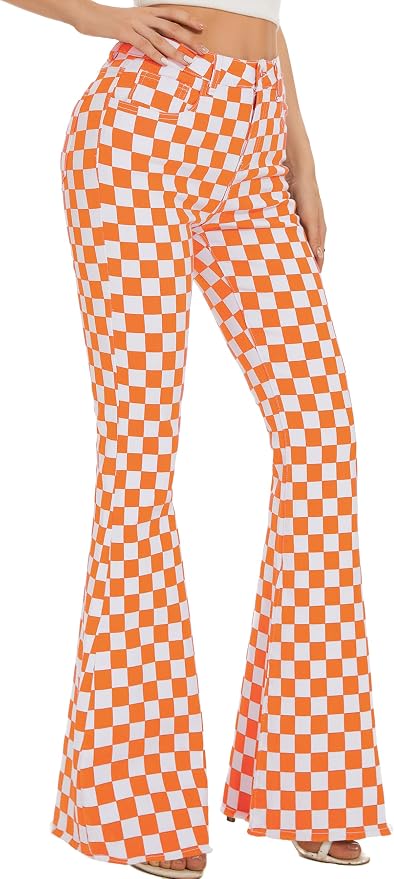 Orange and White Checkered