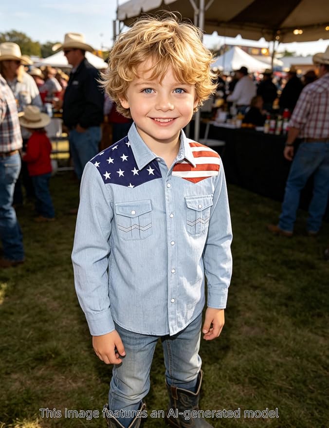 Light Blue American Flag