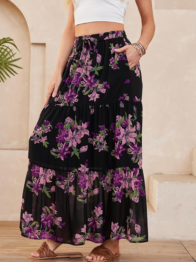 Black Pink Floral