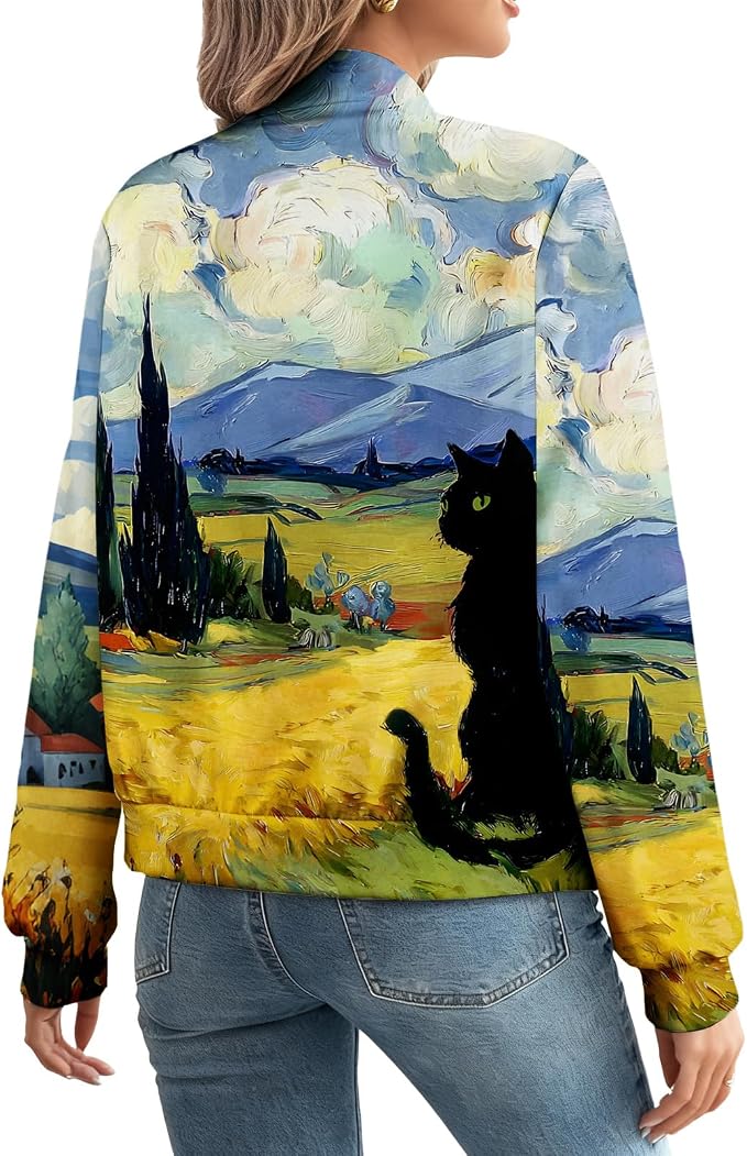 Cat Blue Yellow