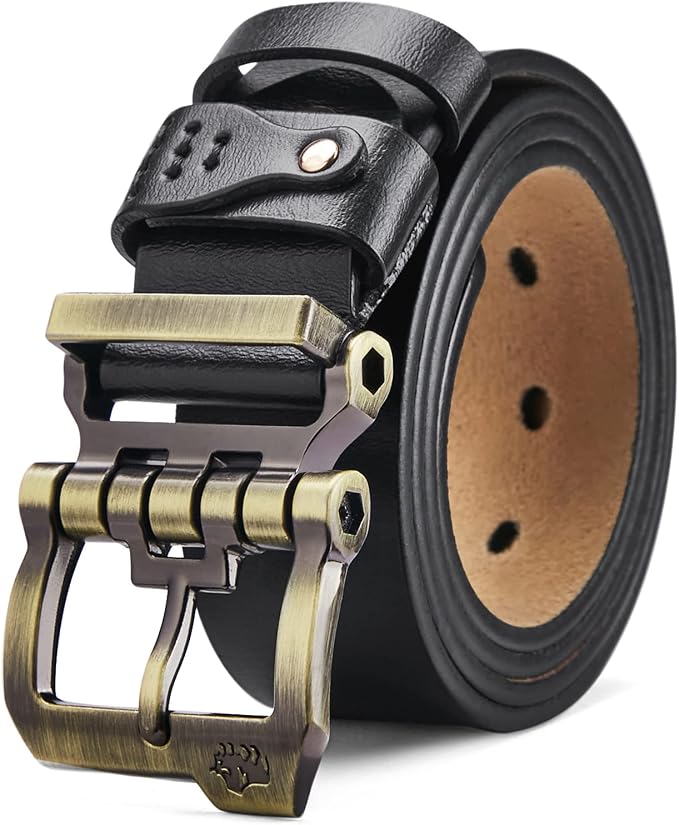 Gold Buckle+black Belt