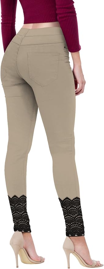 Lace-khaki