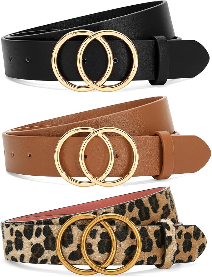 3 Pack-black+brown+leopard
