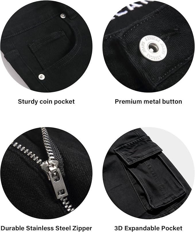 Black Flap Back Pocket