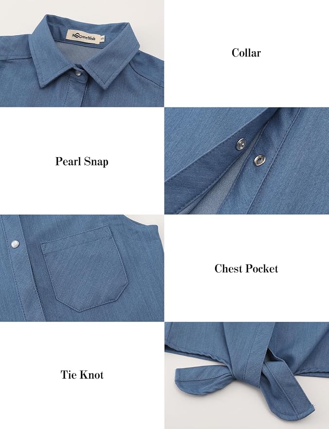 Snap Denim Medium Blue