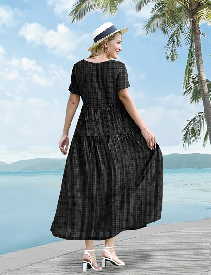 Black Faintly Checked