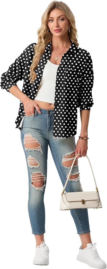 Black D05 Polka Dot