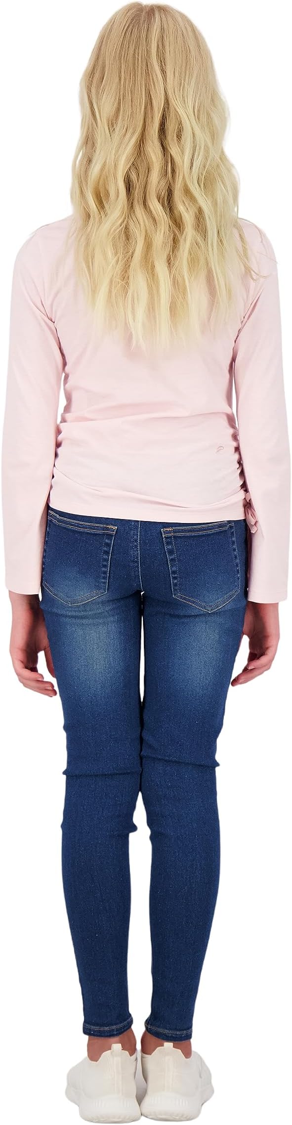 Light Pink-medium Dark Wash