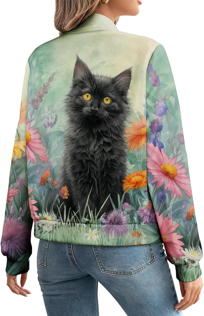 Cat Green Black
