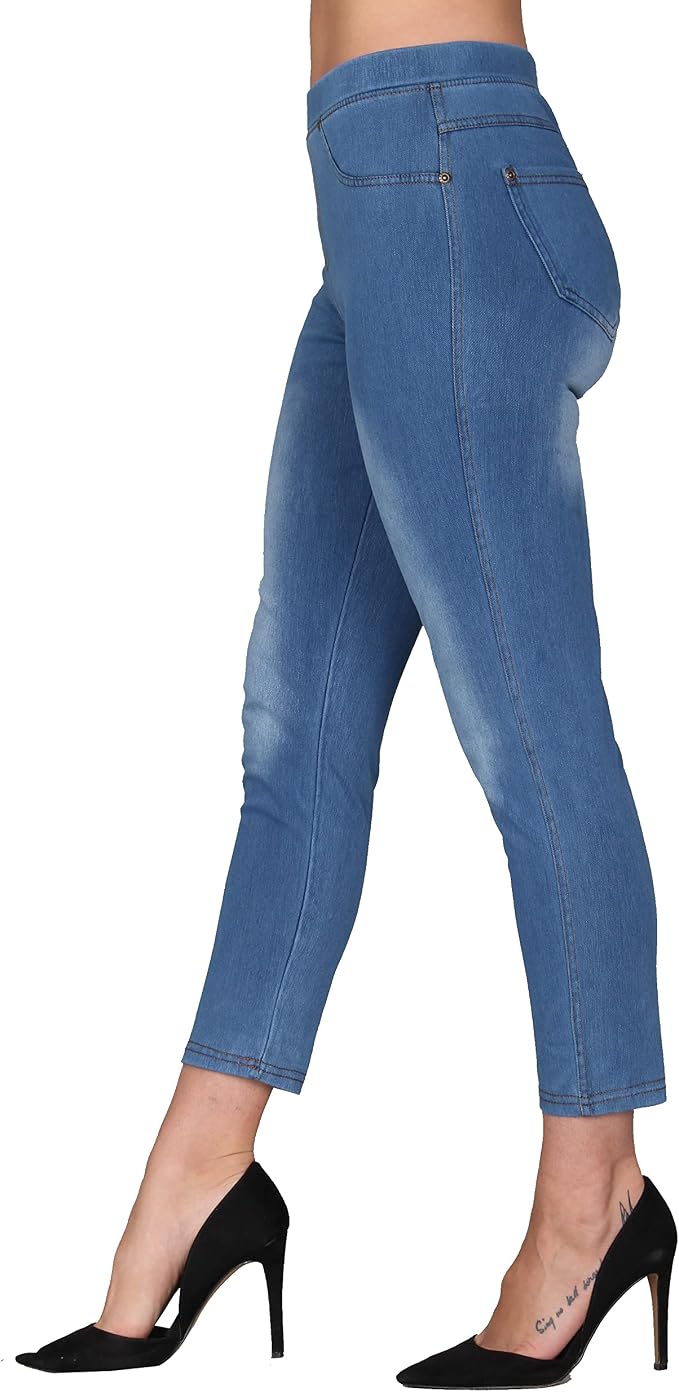 Capri Light Blue With Gold Stitching