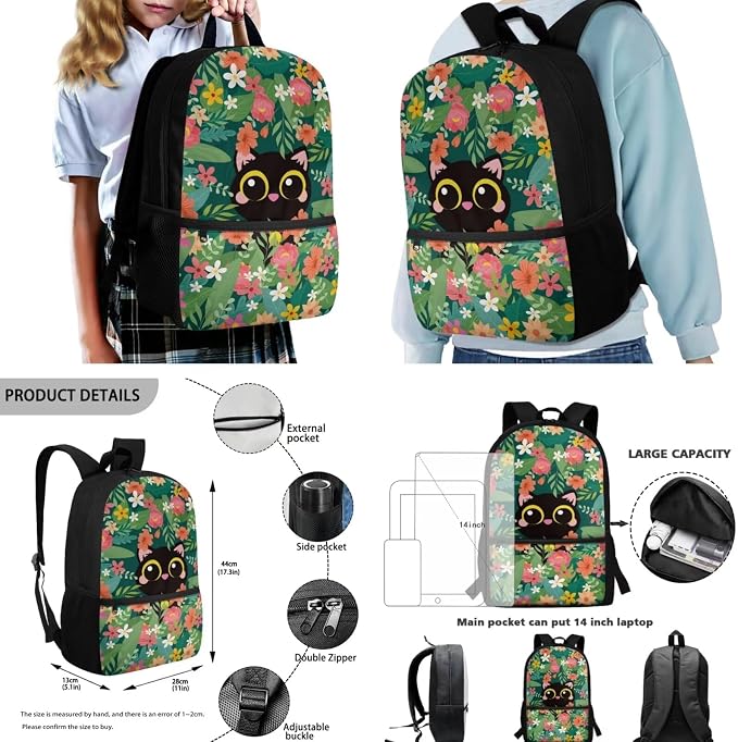 Black Cat Floral