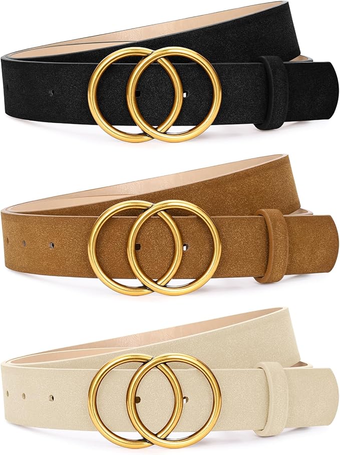 3 Pack-black+brown+coffee(suede)