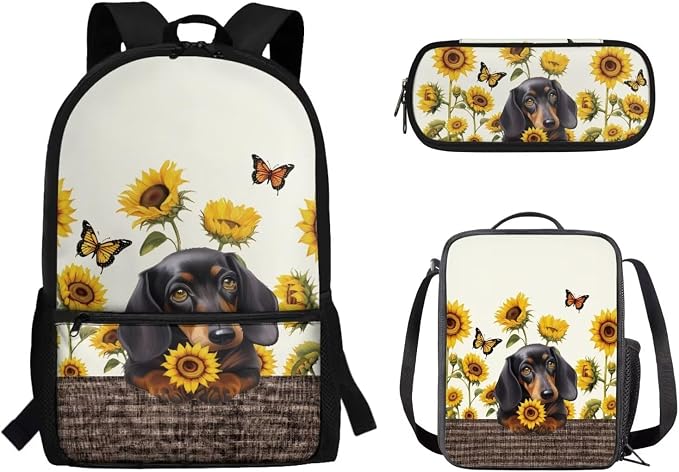 Dachshund Sunflower Butterfly