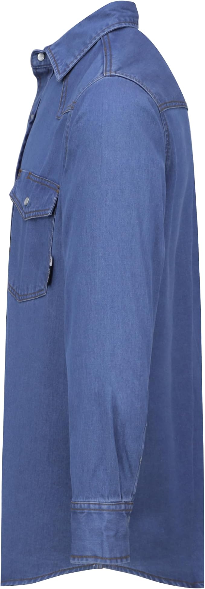 Pearl Snap Denim Light Blue