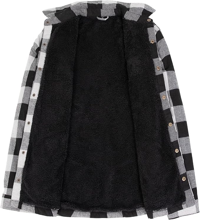 Sherpa Lined Buffalo Plaid Grey