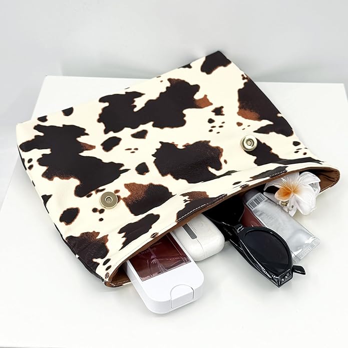 Cow Print Envelope Clutch