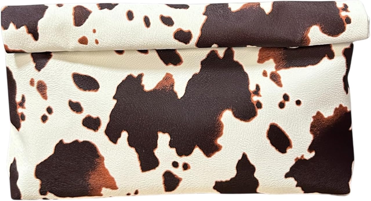 Cow Print Envelope Clutch