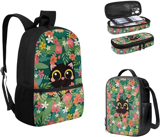 Black Cat Floral