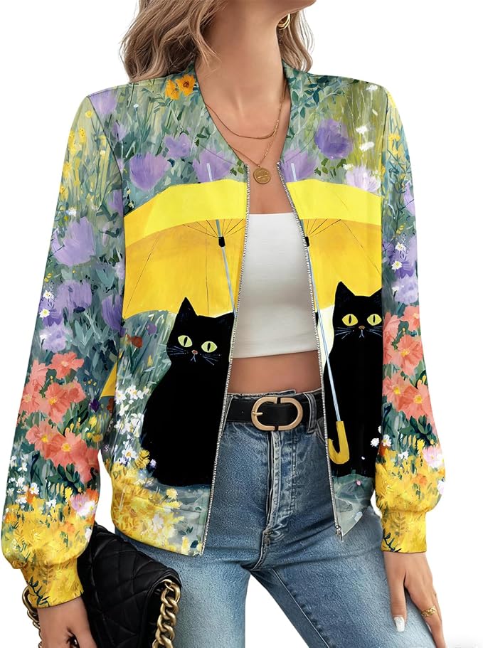 Cat Yellow Purple