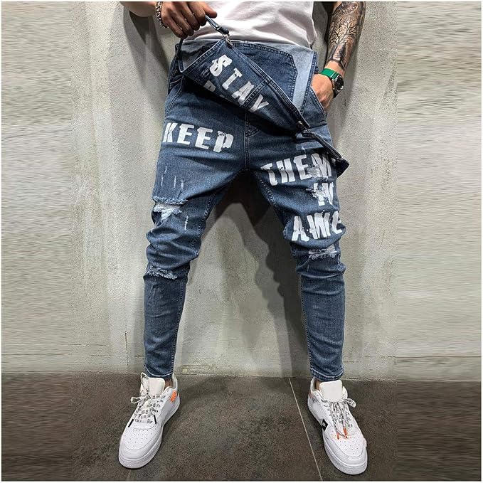21#fahion Denim Overalls-blue