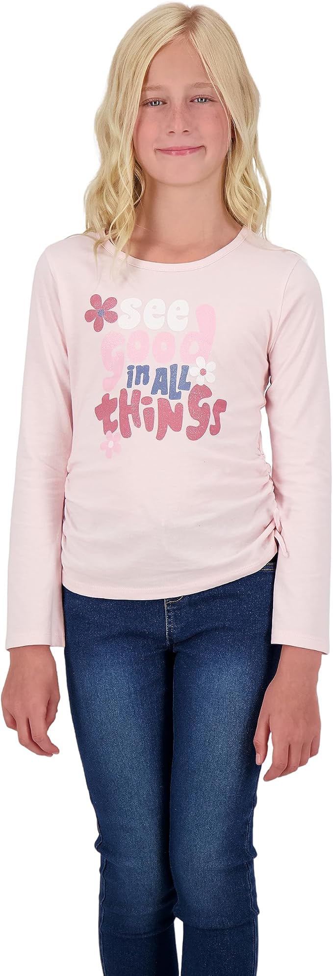 Light Pink-medium Dark Wash