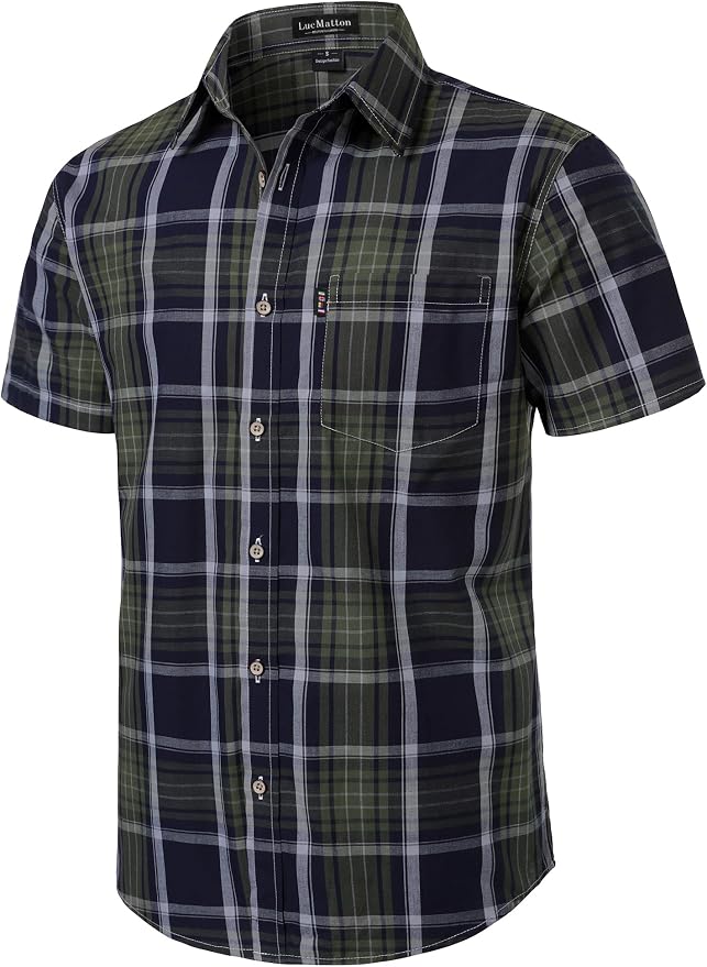 Navy Olive Plaid