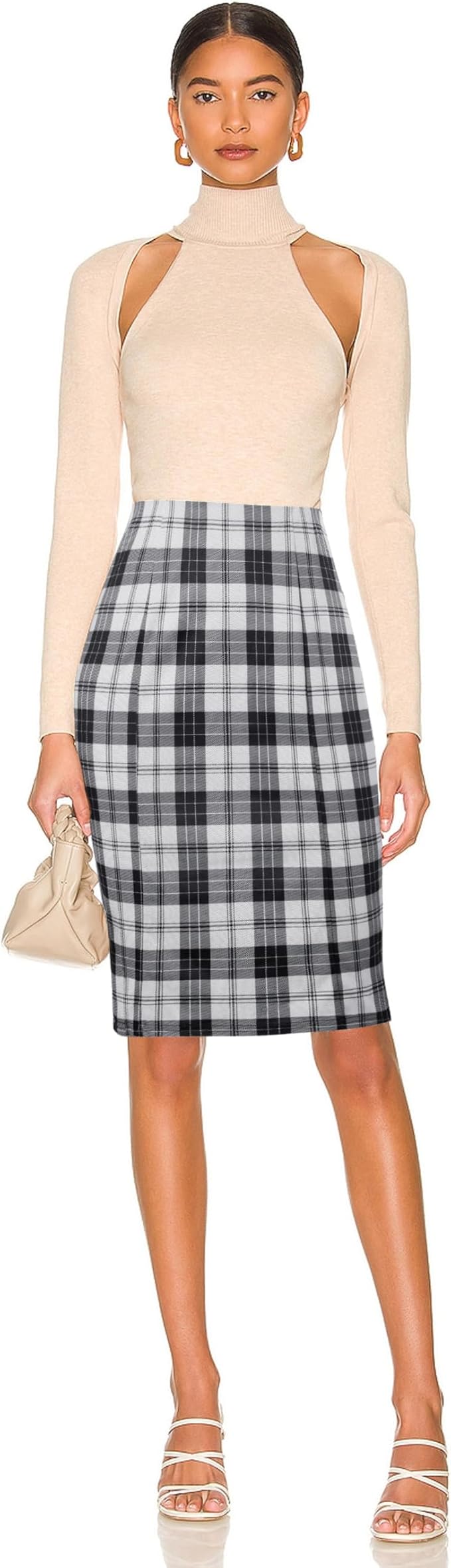 Plaid White Black