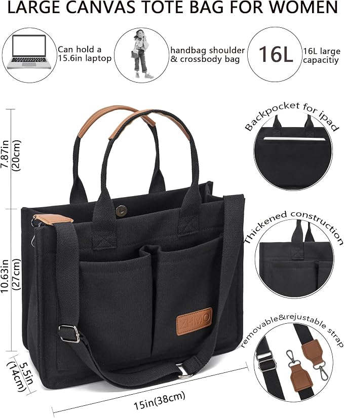 Canvs Demure Black With Compartments