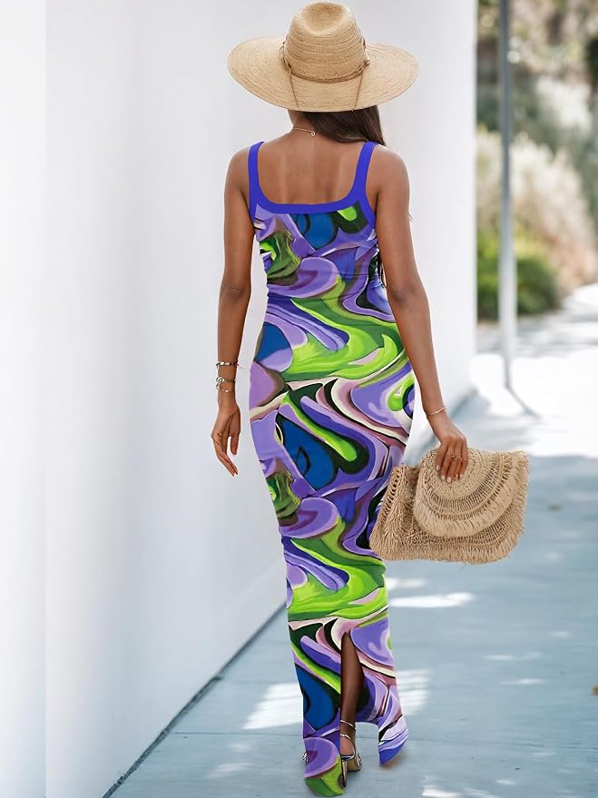 8086 Blue Green Print