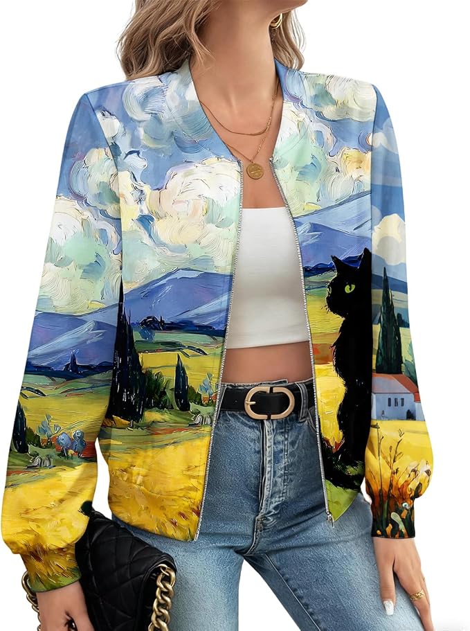 Cat Blue Yellow
