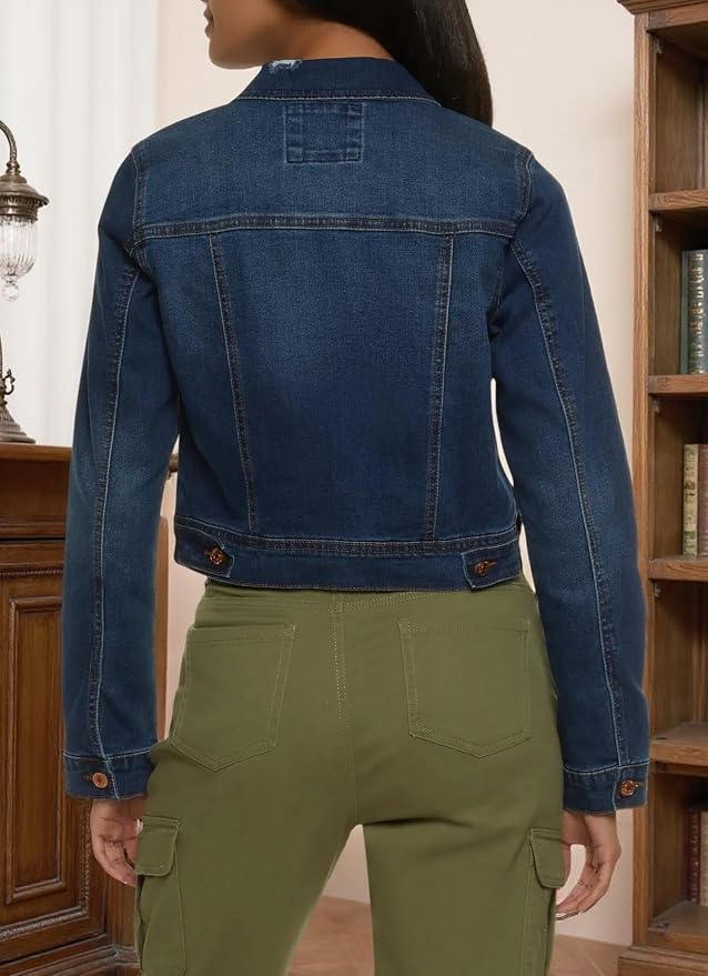 Dark Blue Jean Jacket for Women 70