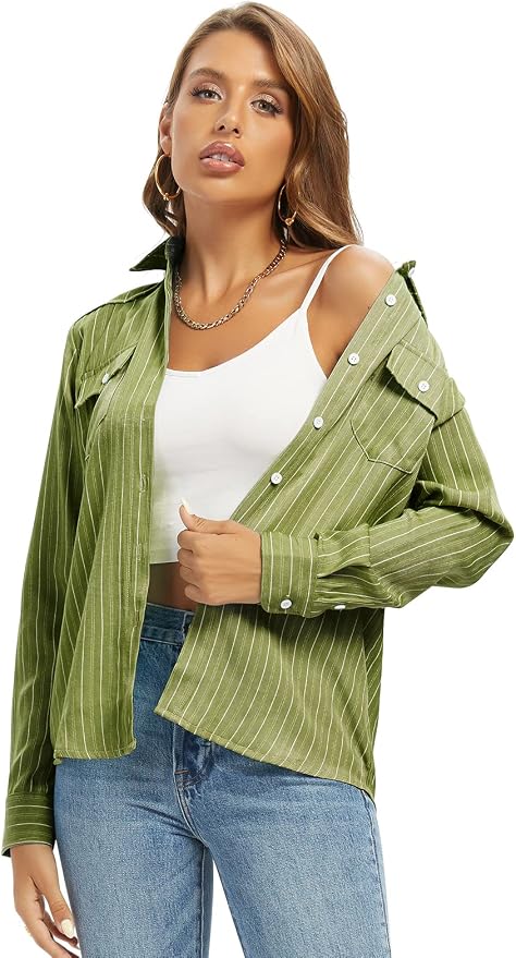 Striped Army Green