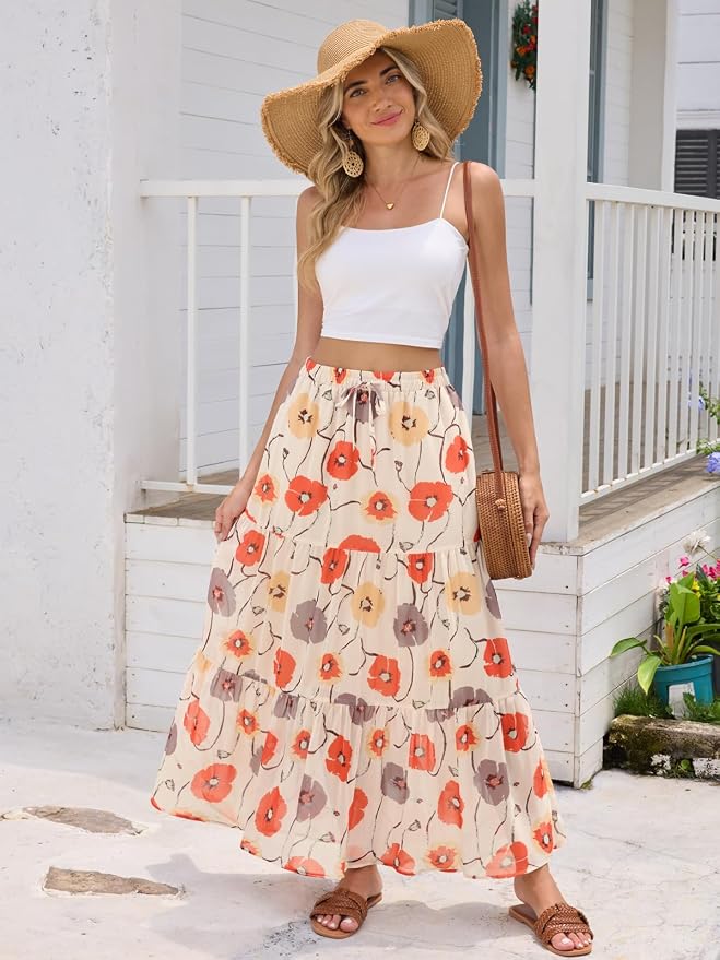 Apricot Orange Floral