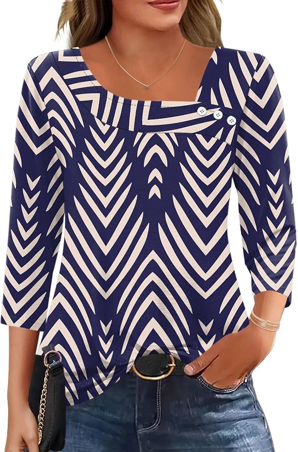 3-navy Blue Apricot Floral