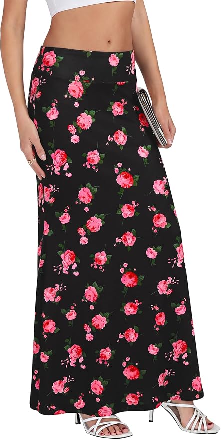Rose Print Black