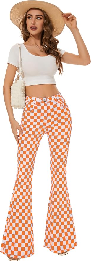 Orange and White Checkered