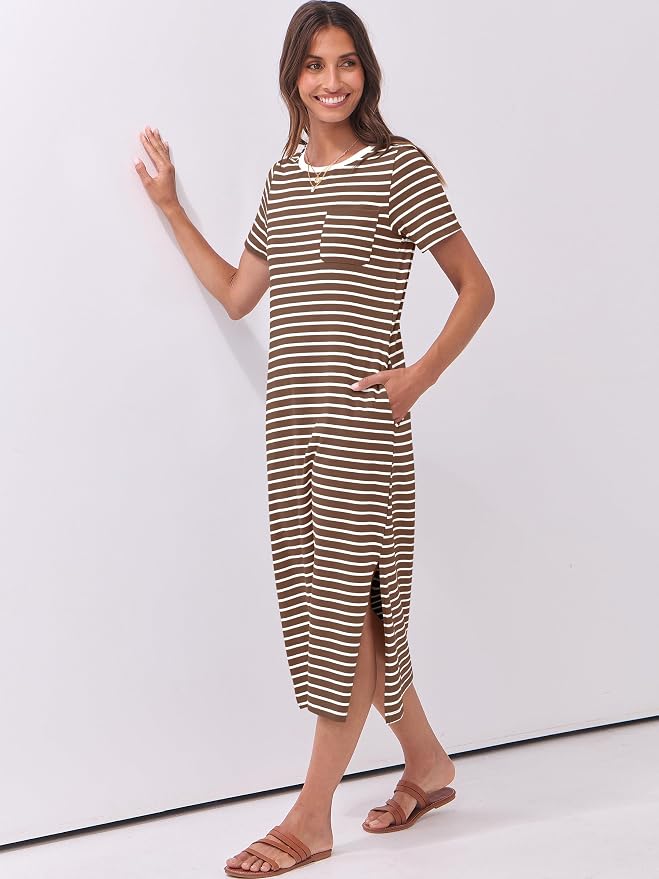Brown White Stripe