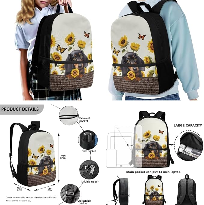 Dachshund Sunflower Butterfly