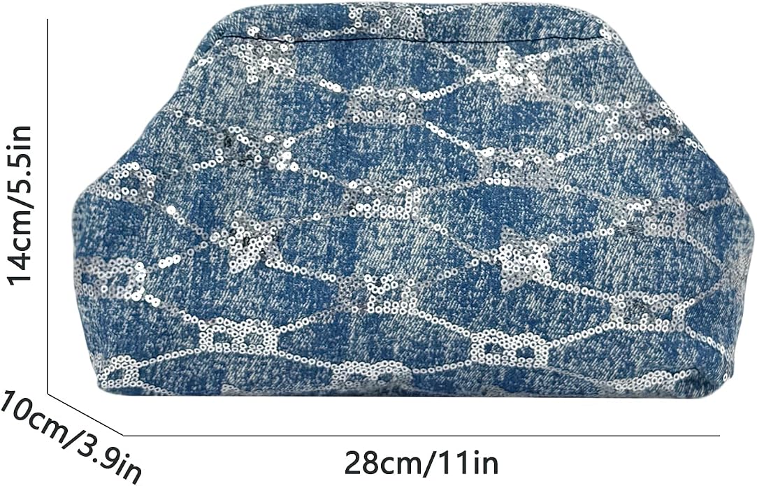 Sequin Denim Star Constellation