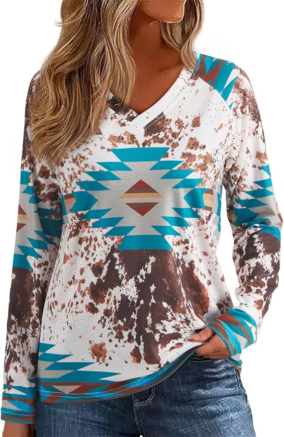 Blue Cow Print
