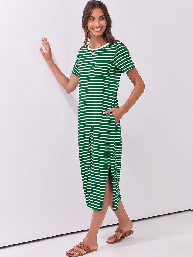 Green White Stripe
