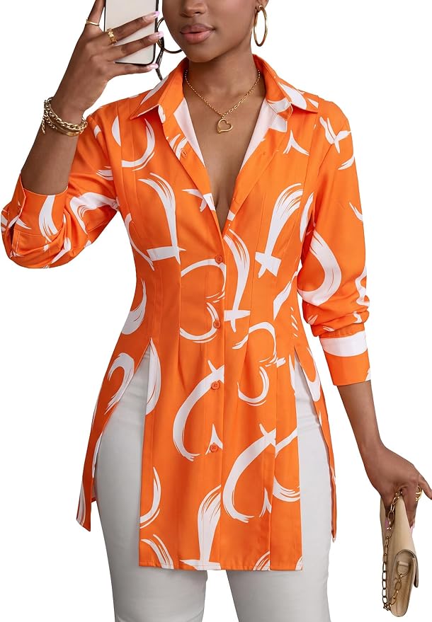 Heart Print Orange