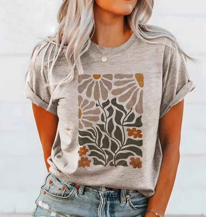 Floral-cream Grey