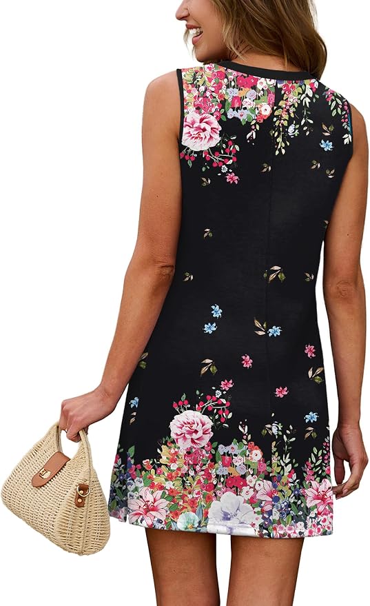 Black Colorful Floral