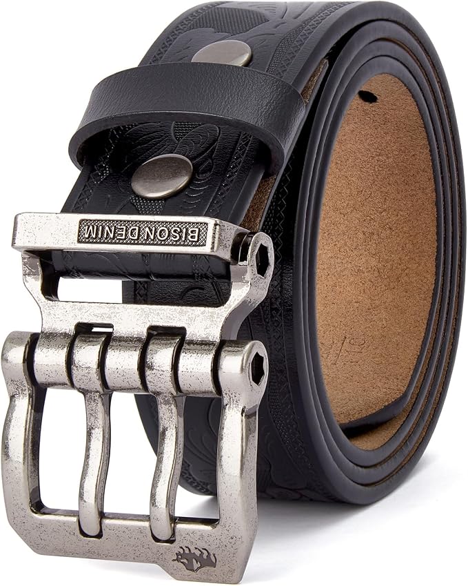 W-silver Buckle+black Printed Belt